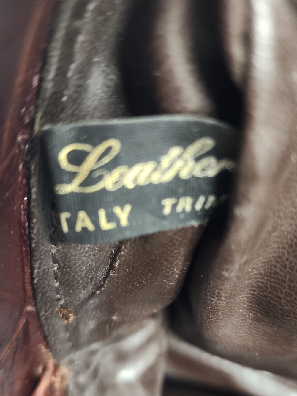 Danielle Nicole Vtg Made In Italy Brown Leather Interior Doctors Style Handbag - Picture 12 of 16